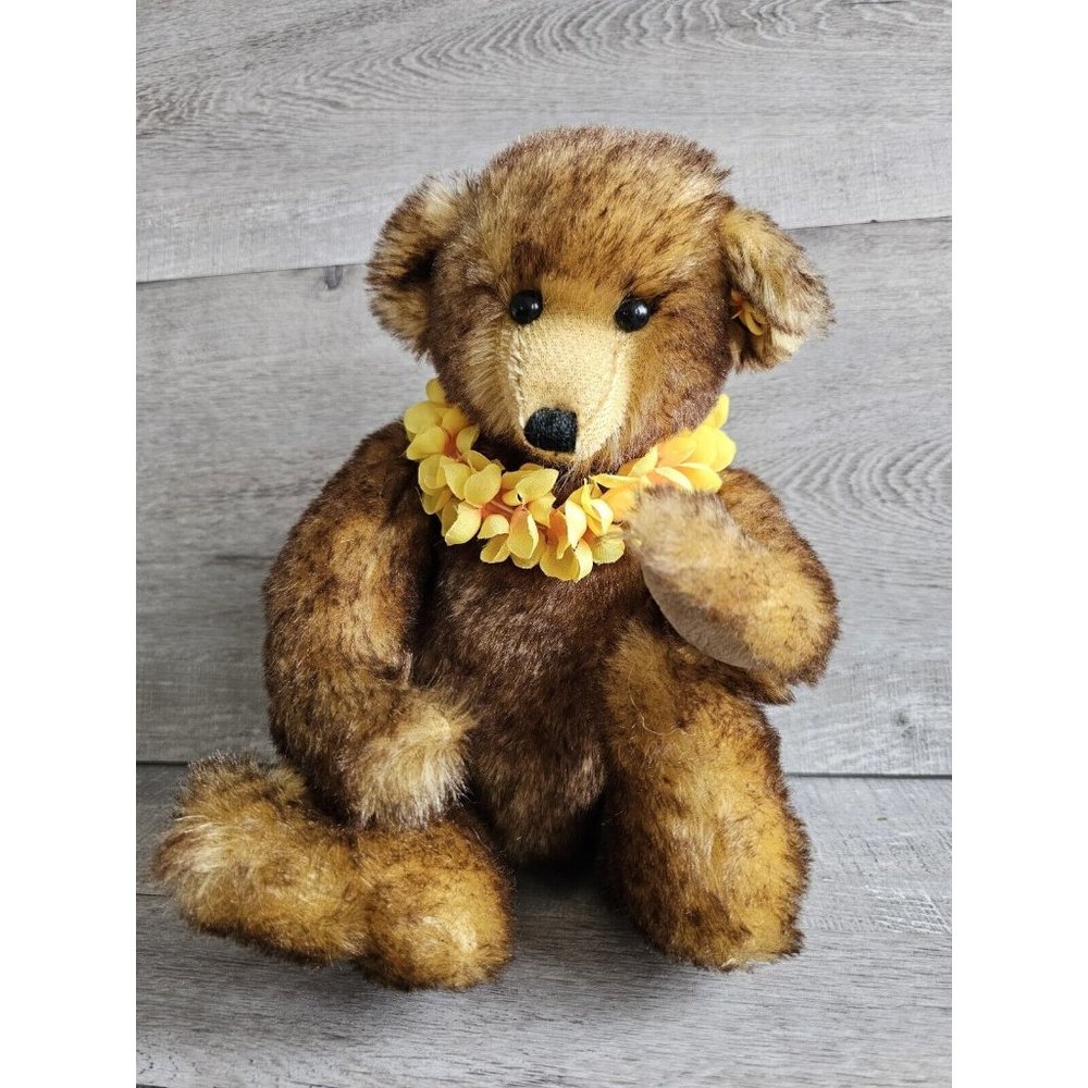 Vintage Carrousel Teddy Bear Aloha Terry & Doris Michaud Mint Hawaiian Rare